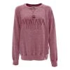 Blue 84 Women's Montana Grizzlies Whammy Crewneck Sweatshirt Cranberry