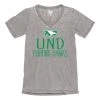 Blue 84 Women's North Dakota Fighting Hawks Whammy T-Shirt Light Grey