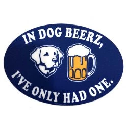 Blue 84 Dog Beers Sticker