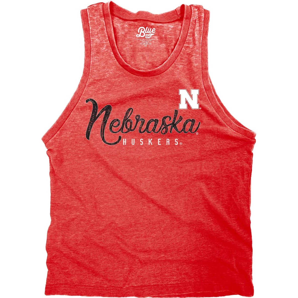 Blue 84 Women's Nebraska Cornhuskers Flipbash Tank Red 2 Blue 84 Women's Nebraska Cornhuskers Flipbash Tank Red - Image 2
