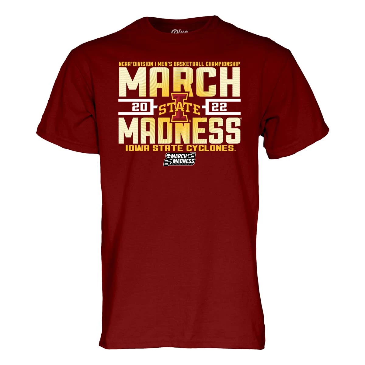 Blue 84 Iowa State Cyclones 2022 March Madness T-Shirt Cardinal 1 Blue 84 Iowa State Cyclones 2022 March Madness T-Shirt Cardinal