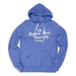 Blue 84 BYU Cougars Pointed Hoodie Heather Grey