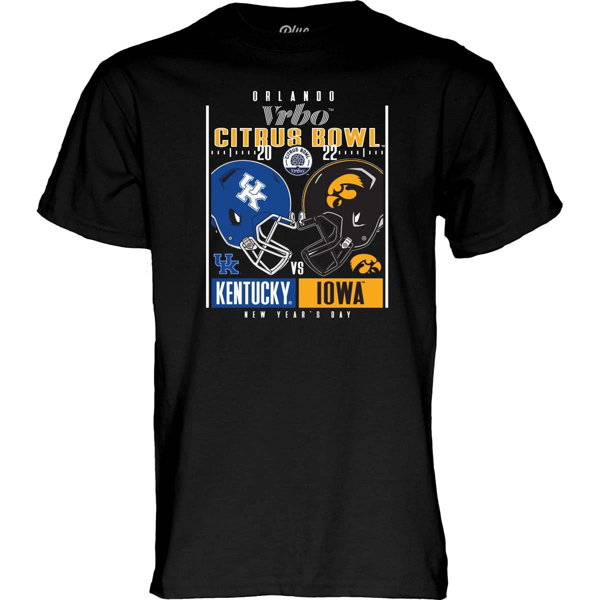 Blue 84 Kids' Iowa Hawkeyes Citrus Bowl Duel Helmet T-Shirt Black 1 Blue 84 Kids' Iowa Hawkeyes Citrus Bowl Duel Helmet T-Shirt Black