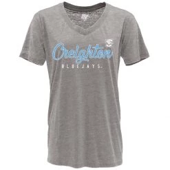 Blue 84 Women's Creighton Bluejays Flipbash T-Shirt Light Grey
