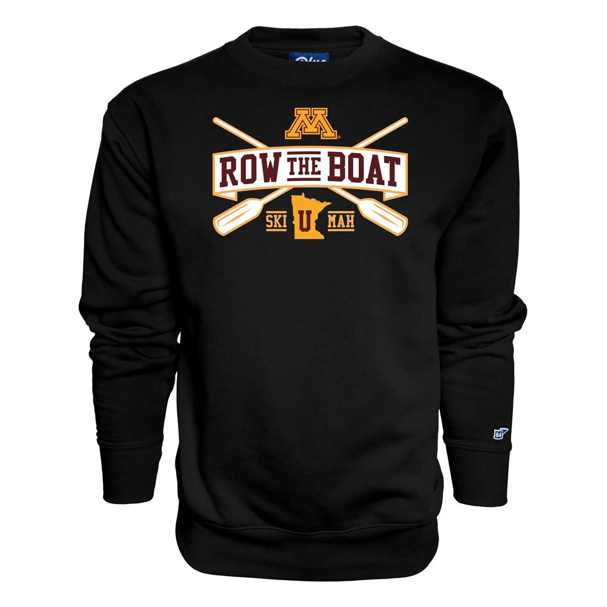 Blue 84 Minnesota Golden Gophers Row The Boat Paddle Crewneck Sweatshirt Black 2 Blue 84 Minnesota Golden Gophers Row The Boat Paddle Crewneck Sweatshirt Black - Image 2