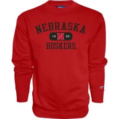 Blue 84 Nebraska Cornhuskers Tool Belt Crewneck Sweatshirt Red