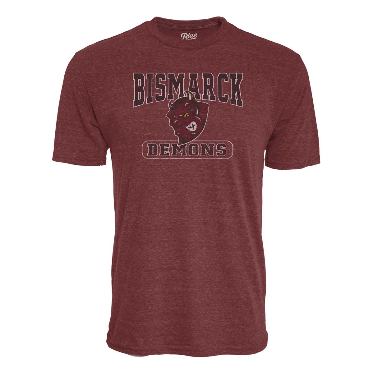 Blue 84 Bismarck Demons Quick Slant T-Shirt Maroon 2 Blue 84 Bismarck Demons Quick Slant T-Shirt Maroon - Image 2