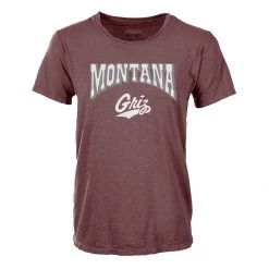 Blue 84 Women's Montana Grizzlies Stumbled T-Shirt Maroon