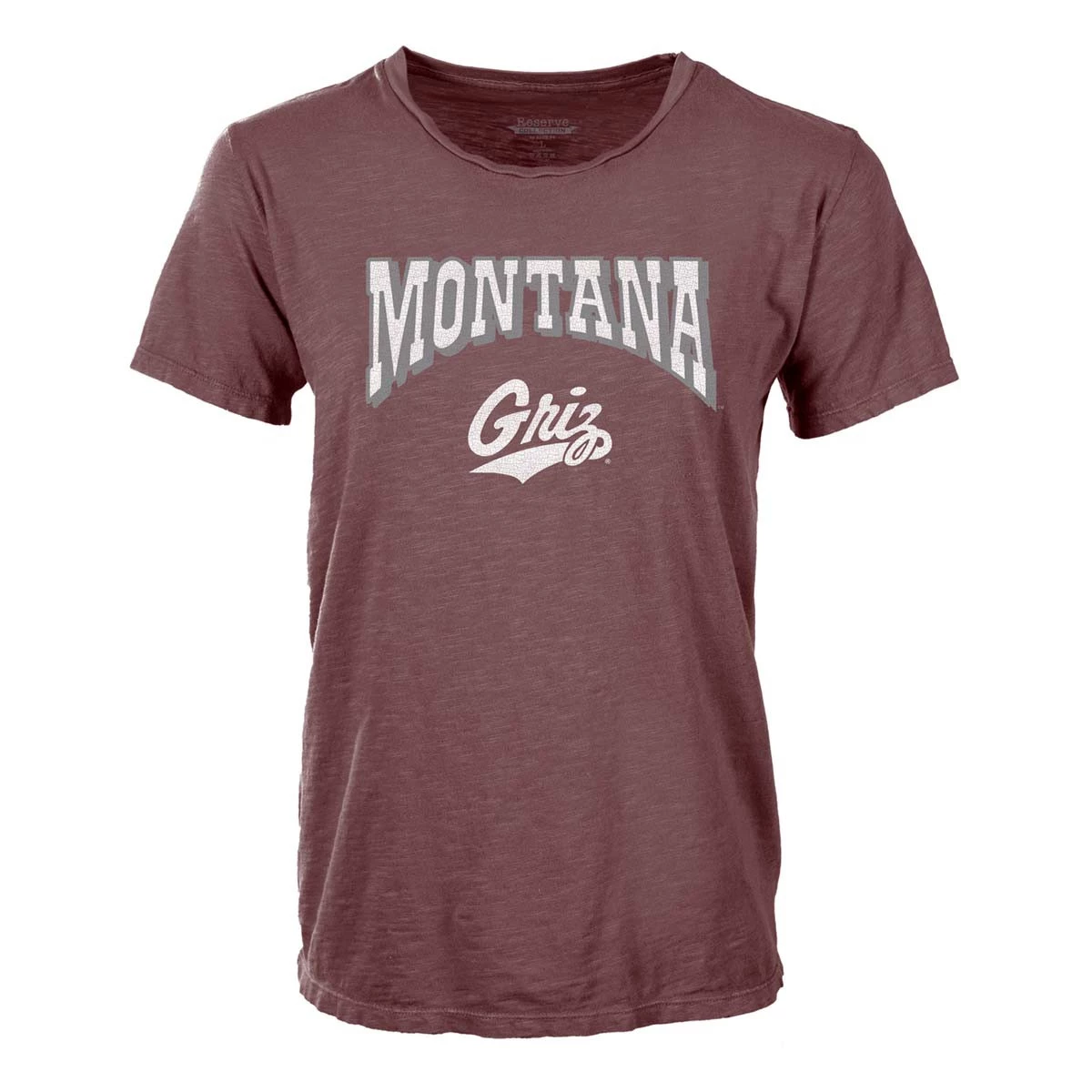 Blue 84 Women's Montana Grizzlies Stumbled T-Shirt Maroon 2 Blue 84 Women's Montana Grizzlies Stumbled T-Shirt Maroon - Image 2