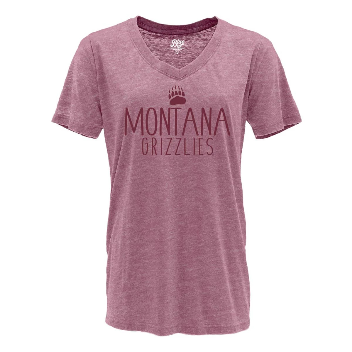 Blue 84 Women's Montana Grizzlies Whammy T-Shirt Cranberry 1 Blue 84 Women's Montana Grizzlies Whammy T-Shirt Cranberry