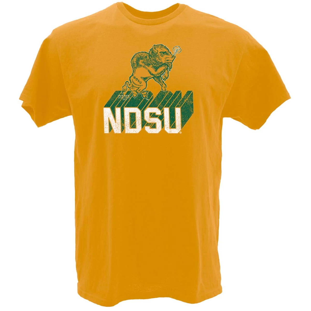 Blue 84 North Dakota State Bison Fly T-Shirt Gold 2 Blue 84 North Dakota State Bison Fly T-Shirt Gold - Image 2